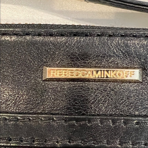 Rebecca Minkoff Black Leather Bag with Gold Accent - Picture 6 of 10